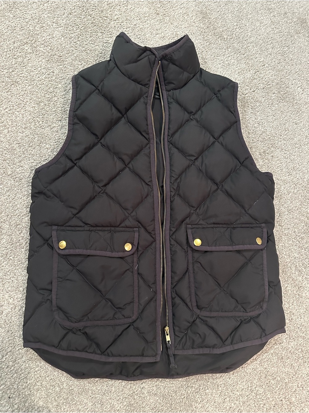 J.Crew Black Puffer Vest-Size Medium